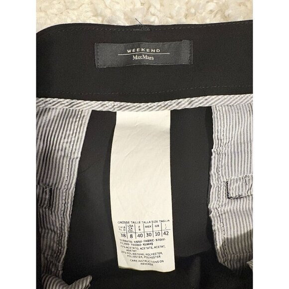 Weekend Max Mara Black Ankle-Length Dress Pants Size 8 - Picture 2 of 3